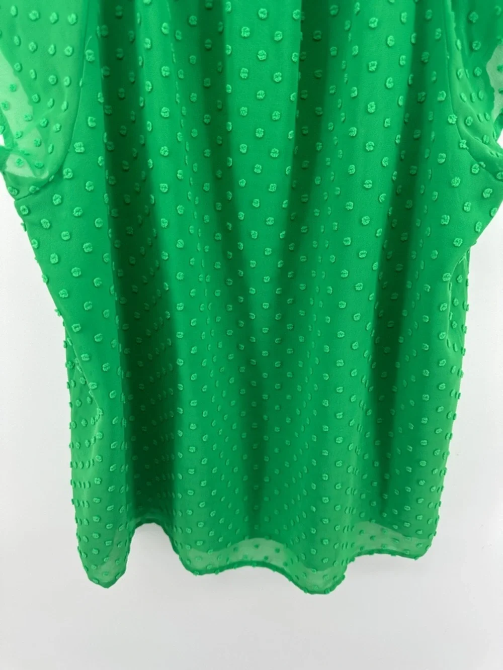 J. Crew Teacher Cottagecore Preppy CareerStyle Vibrant Green Textured Blouse SzL